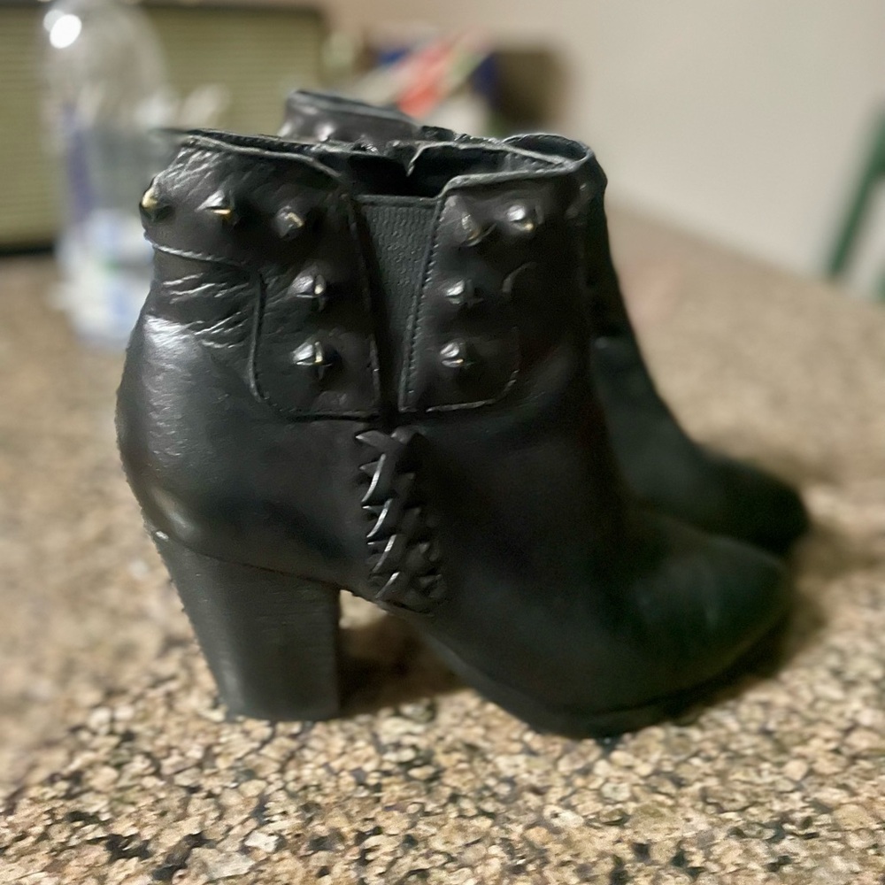 DV by Dolce Vita Black Studded Ankle Boots